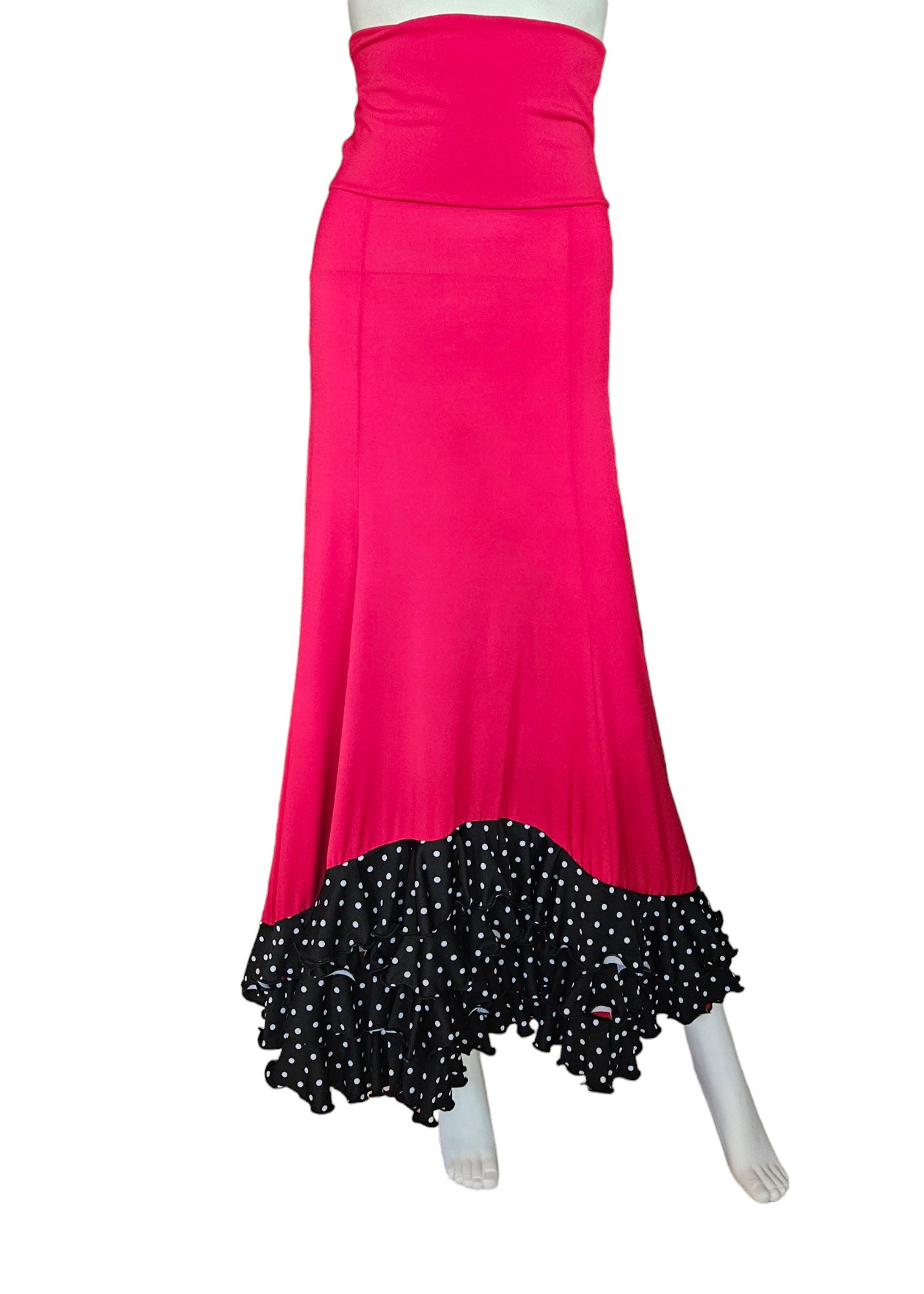 Flamenco Skirt falda de flamenco rehearsal Black
