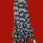 Flamenco Skirt falda de flamenco Black and White floral ruffles