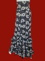 Flamenco Skirt falda de flamenco Black and White floral ruffles - Image 2
