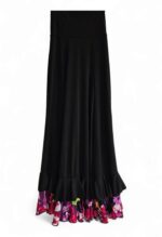 Flamenco Skirt falda de flamenco rehearsal BLACK floral ruffles - Image 3