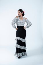 Flamenco rehearsal Skirt falda de flamenco Black stretch hip hugger - Image 2