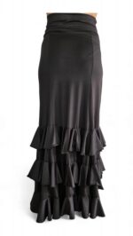Flamenco Skirt falda de flamenco rehearsal BLACK ruffles - Image 3