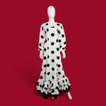 Flamenco Dress vestido de flamenco  White and Black polka dots