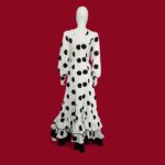 Flamenco Dress vestido de flamenco  White and Black polka dots - Image 2