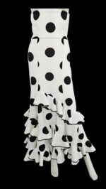 Flamenco Skirt falda de Flamenco new White and Black polka dots