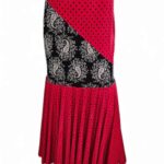 Flamenco Skirt falda de flamenco rehearsal class black red