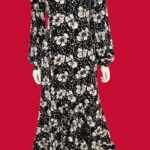 Flamenco Dress vestido de flamenco  White and Black Floral Print